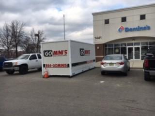Go Mini's unit in front of restaurant