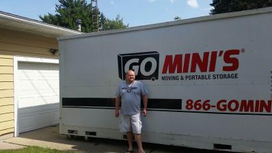 man in front of go minis unit 