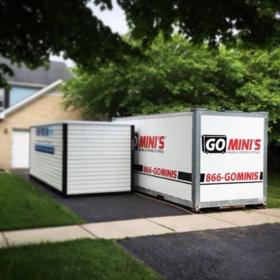 two closed go minis units on driveway